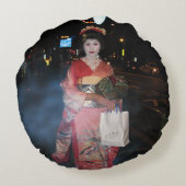 浅草芸者ネオ東京 ラウンドクッション (裏面)