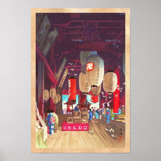 浅草観音寺楢崎栄昌のインテリア ポスター (正面)