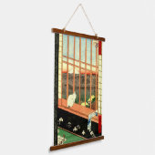 浅草里田歌川広重1857 吊り下げ型タペストリー (傾斜あり)