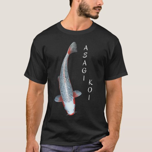 浅葱模様の錦鯉 Tシャツ (正面)