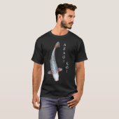 浅葱模様の錦鯉 Tシャツ (正面フル)