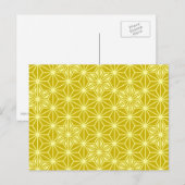 浅葱麻柄 - マスタードゴールド ポストカード (正面/裏面)