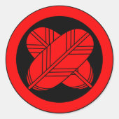 浅野家紋シール紋章 ラウンドシール (正面)