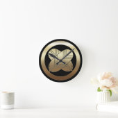 浅野家門家紋時計 ラウンド壁時計 (ホーム)