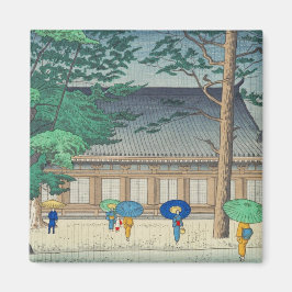 浅野武治 三十三間堂の雨 アート マグネット