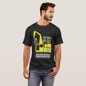 浚渫船重装備掘削機運転者汚W Tシャツ (正面フル)