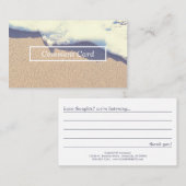 浜に引き上げられた波のコメントカード 名刺 (正面/裏面)