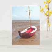 浜に引き上げられる カード (黄色い花)