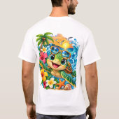 浜辺のクジラ Tシャツ (裏面)