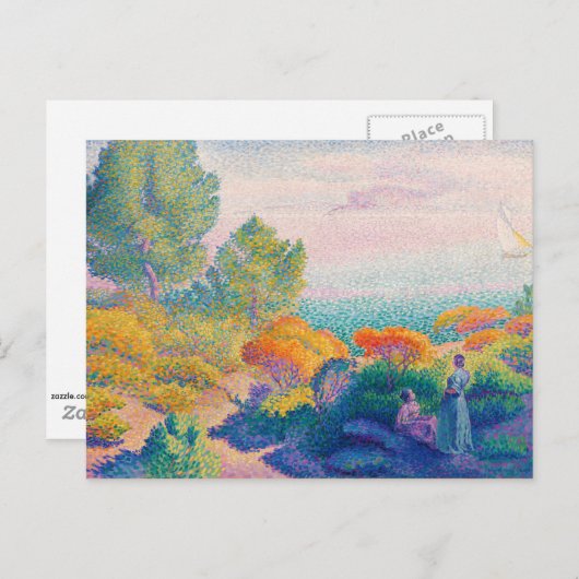 浜辺の二人の女絵画たち ポストカード (正面/裏面)