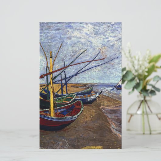 浜辺の漁船 便箋 (スタンド正面)