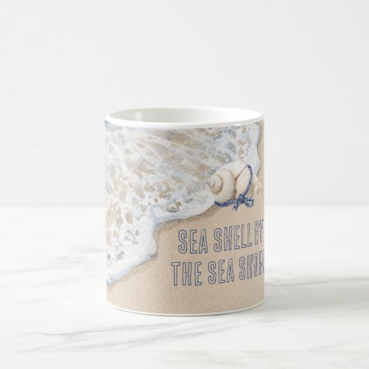 浜辺の貝殻 砂 コーヒーマグカップ (中央)