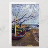 浜辺の釣り船 便箋 (正面/裏面)