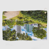 浜離宮庭園を散策 ゴルフタオル (横)