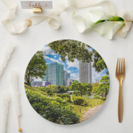 浜離宮庭園を散策 ペーパープレート