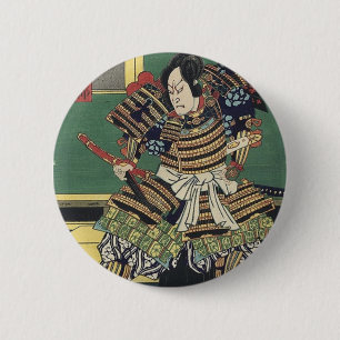 浪人の浮世絵武士 缶バッジ