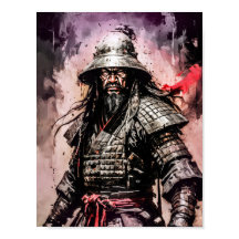浪人サムライ武士の墨絵