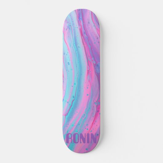 浪人ブランドカリフォルニアピンクスムーズホワイトアウト スケートボード (正面)