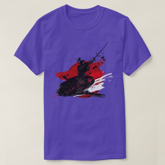 浪人侍日本の士武士道戦士クリップアート(2) Tシャツ (デザイン正面)