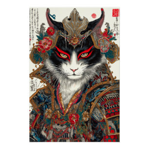 浪人猫 浮世絵武士 ポスター