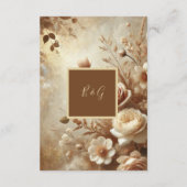 浪漫 夢幻 花卉婚禮 & 姓名縮寫 エンクロージャーカード (裏面)