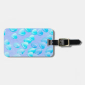 浮いているハート&夢 – 青い風船 ラゲッジタグ (正面横)