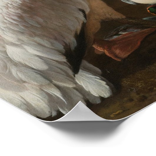 浮いている羽 ポスター (角)