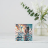 浮いている鏡のパネルが穏やかな海から浮き上がる エンクロージャーカード (スタンド正面)