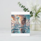 浮いている鏡のパネルが穏やかな海から浮き上がる 出欠カード (スタンド正面)