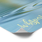 浮いている願い：水にタンポポの種 ポスター (角)