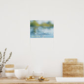 浮いている願い：水にタンポポの種 ポスター (キッチン)