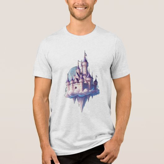 浮いている魔法の城 トライブレンドＴシャツ (正面)