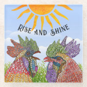 浮おもしろいき沈み ガラスコースター (正面)