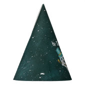 浮おもしろい上幽霊着用ブルートップハットスカル パーティーハット (左)