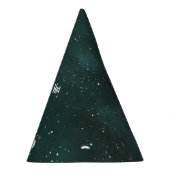 浮おもしろい上幽霊着用ブルートップハットスカル パーティーハット (右)