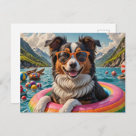 浮おもしろい動旅行にオーストラリア ポストカード (正面/裏面)