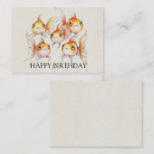 浮お洒落き金魚誕生日 ノートカード (正面/裏面)
