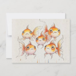 浮お洒落き金魚 ポストカード