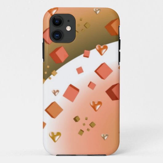 浮かぶキューブとハート Case-Mate iPhoneケース (裏面)