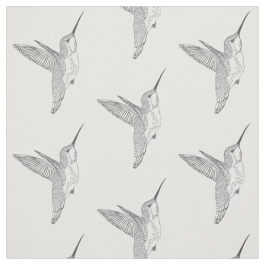 浮かぶハチドリのプリント ファブリック (見本)