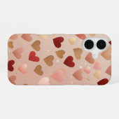 浮かぶハートのロマンス iPhone 16ケース (裏面横)