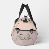 浮かぶ子猫の顔のパターン  ダッフルバッグ (右)