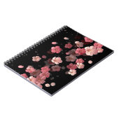浮かぶ桜の花 フローラルノートブック ノートブック (左側)