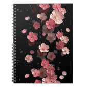 浮かぶ桜の花 フローラルノートブック ノートブック (正面)