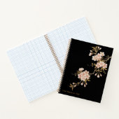 浮かぶ花：蒔絵スタイルの桜と金 ノートブック (内部)