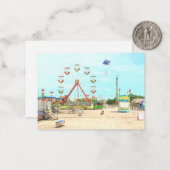 浮かぶ赤ちゃんのメモカード ノートカード (正面/裏面インサイチュ)