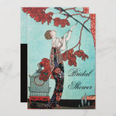 浮かれ鳥のブライズシャワーパーティ 招待状 (正面/裏面)