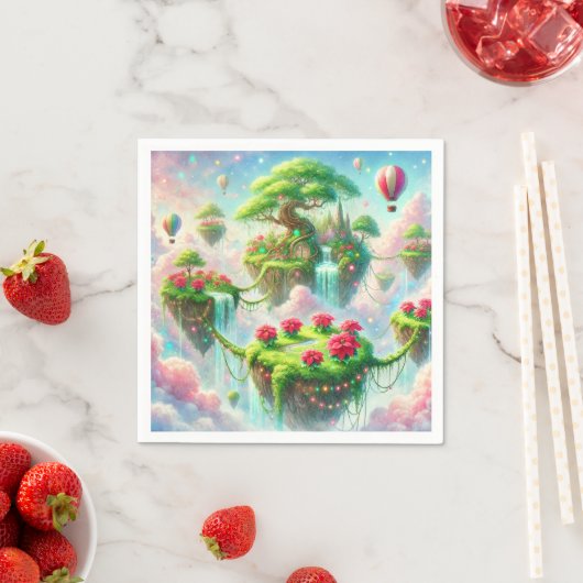 浮きお洒落ポインセチア庭園のデコページ スタンダードカクテルナプキン (インサイチュ)