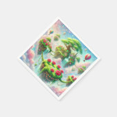 浮きお洒落ポインセチア庭園のデコページ スタンダードカクテルナプキン (角)