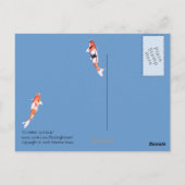 浮きコイ青はがき ポストカード (裏面)